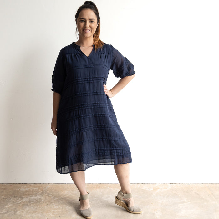 Cotton Gauze Layered Shift Dress by Orientique Australia - 51908