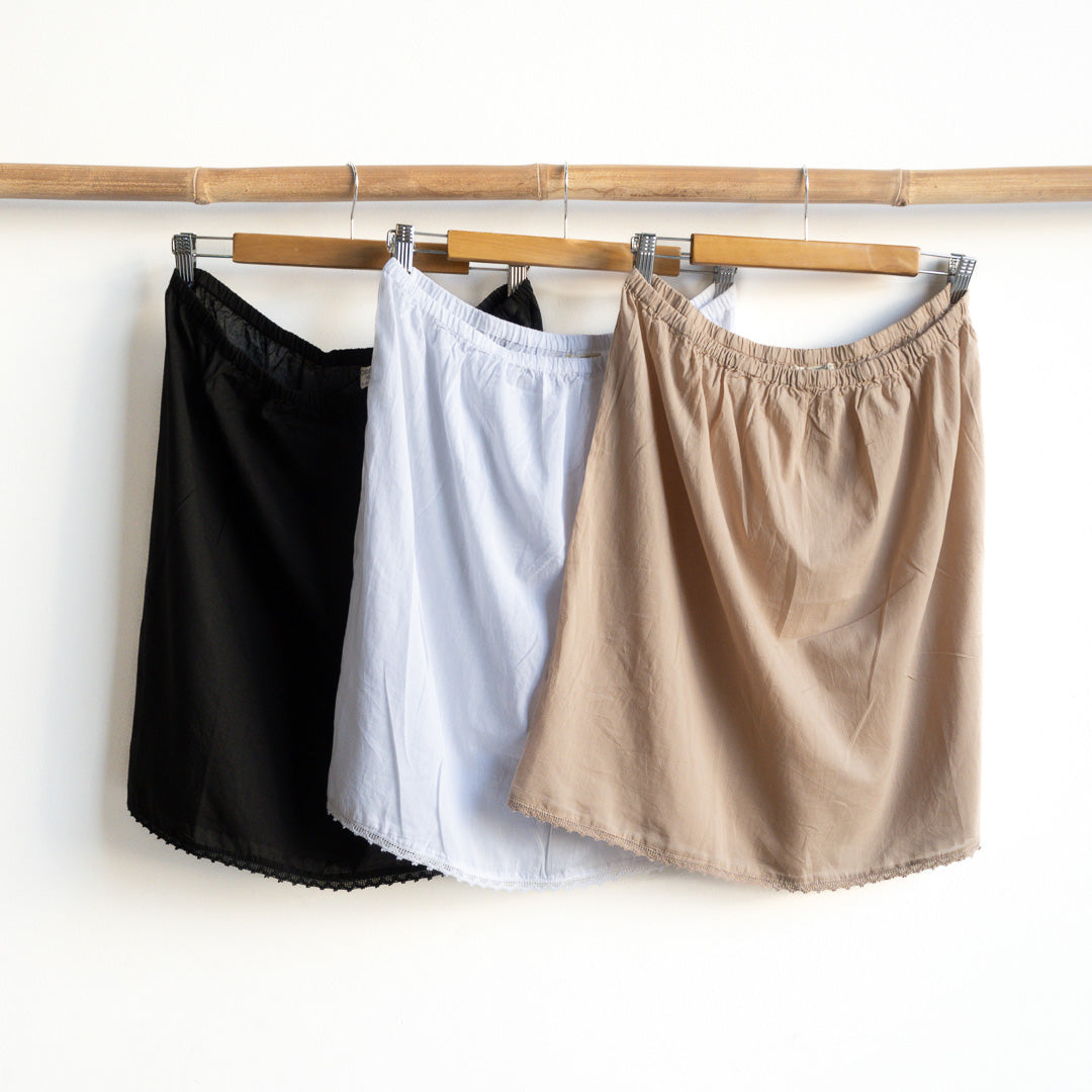 Cotton Half Slip Skirt
