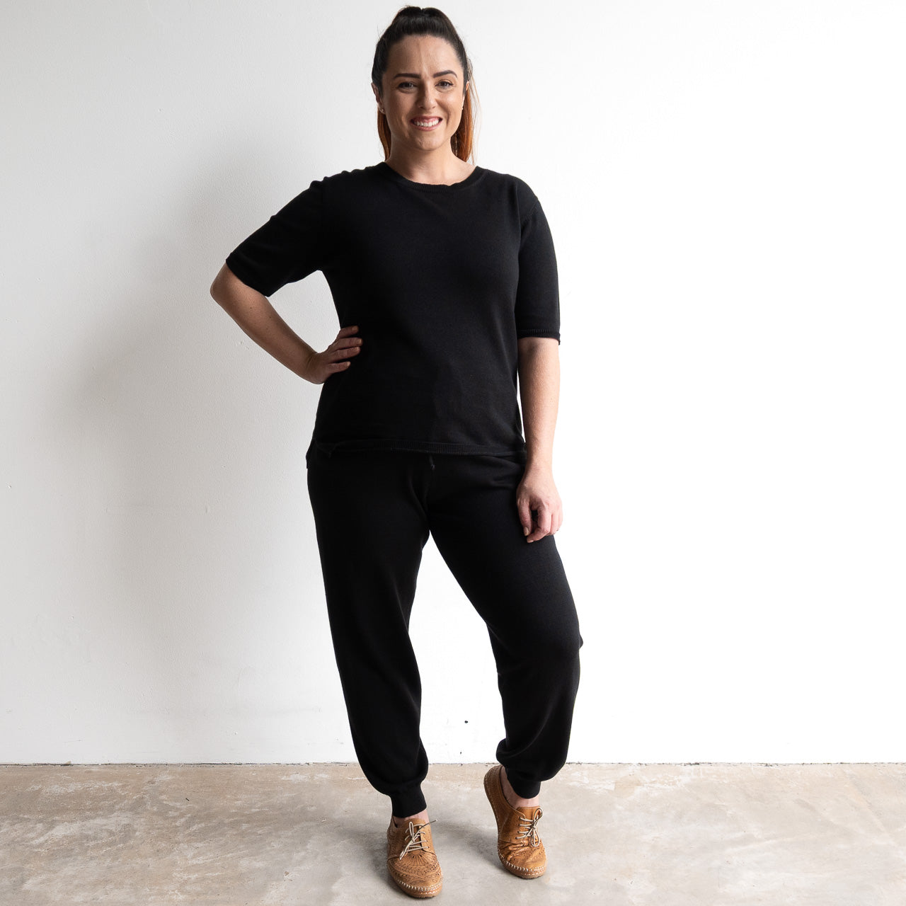 Organic Cotton Knit Short Sleeved Top by Orientique - 1344