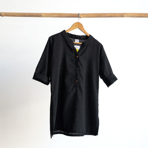 Cotton Kurta Tunic Top by KOBOMO Classics