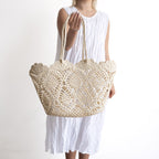 Crochet Weave Basket Tote
