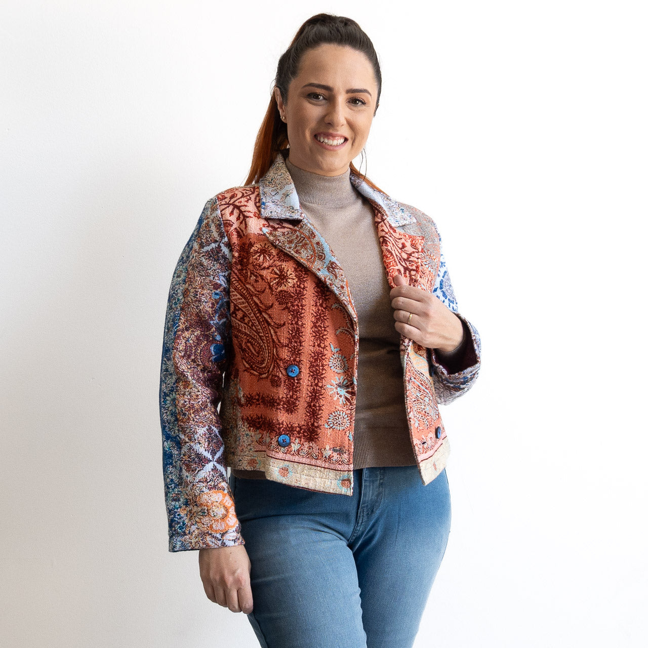 Cropped Gallery Jacket by Orientique - Sanganeer - 62813