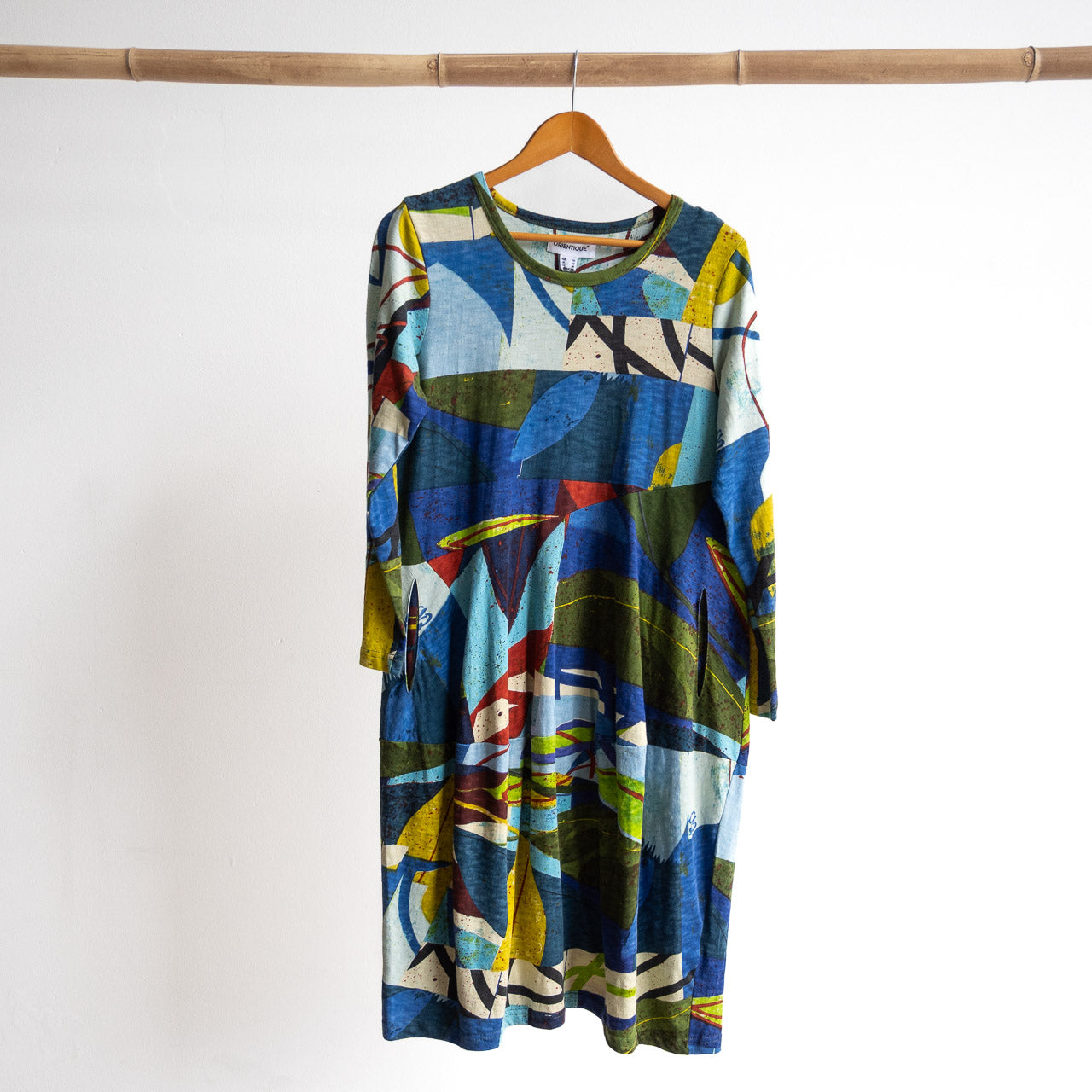 Curves Cotton Knit Dress by Orientique - Abstract - 21483