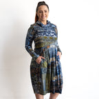 Curves Jersey Dress with Cowl Neck by Orientique Australia - Isfahan - 31049