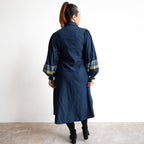 Denim Chambray A-line Shirt Dress by Orientique Australia - Isfahan - 31053