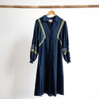 Denim Chambray A-line Shirt Dress by Orientique Australia - Isfahan - 31053