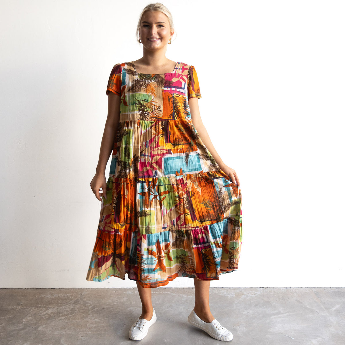 Destiny Tiered Midi Dress - Perpignan - 71008