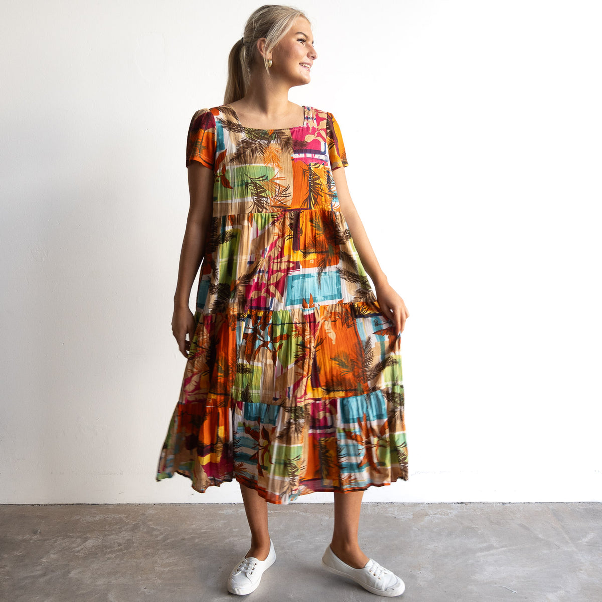 Destiny Tiered Midi Dress - Perpignan - 71008