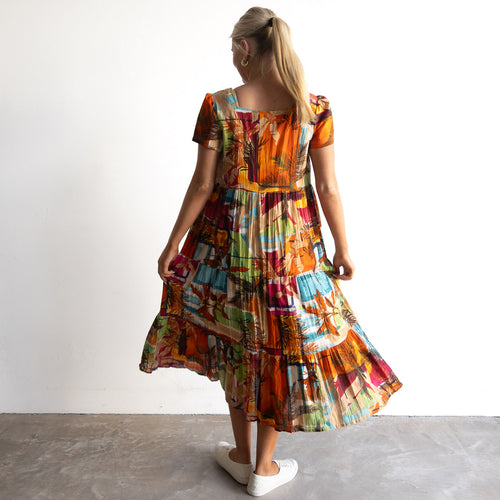 Destiny Tiered Midi Dress - Perpignan - 71008