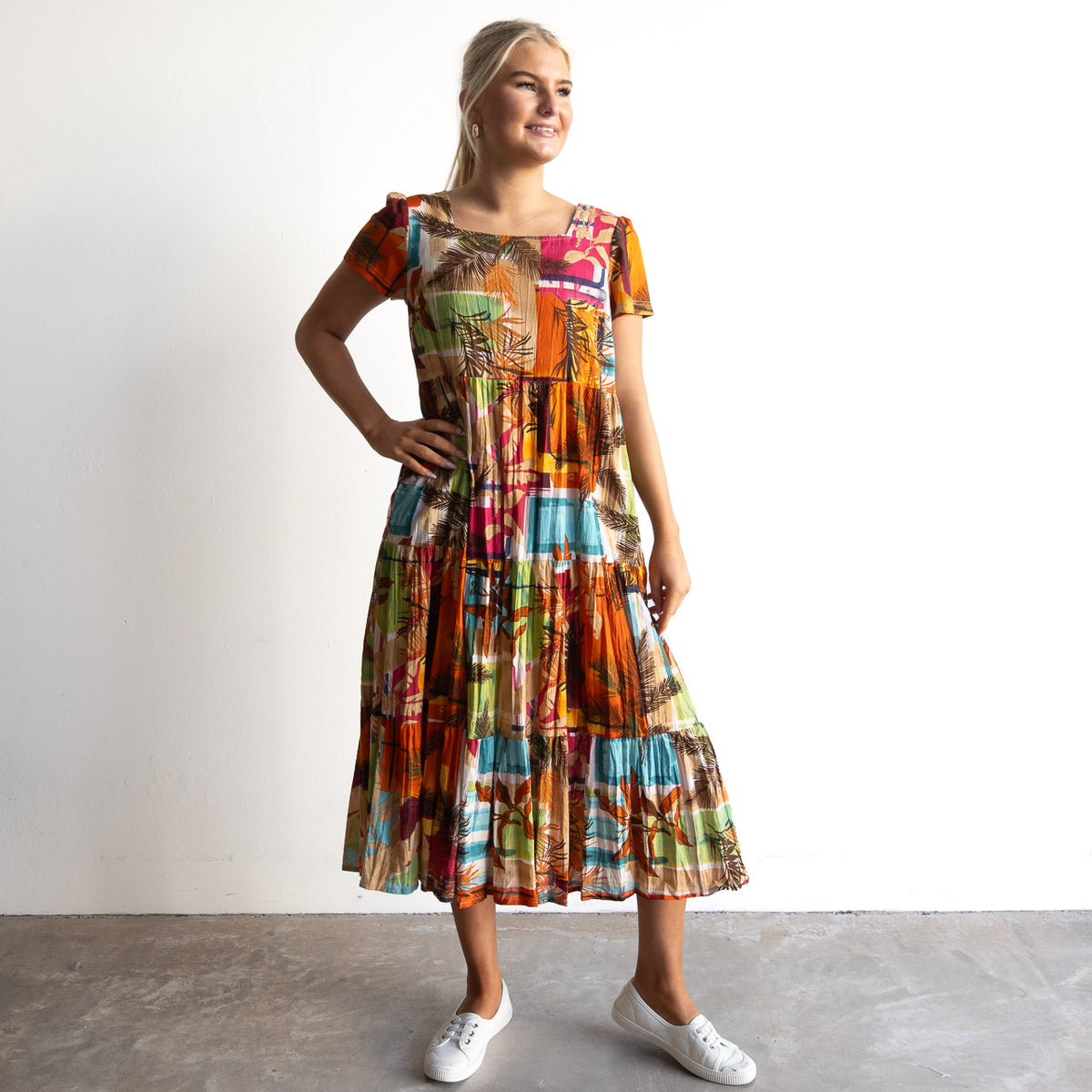 Destiny Tiered Midi Dress - Perpignan - 71008