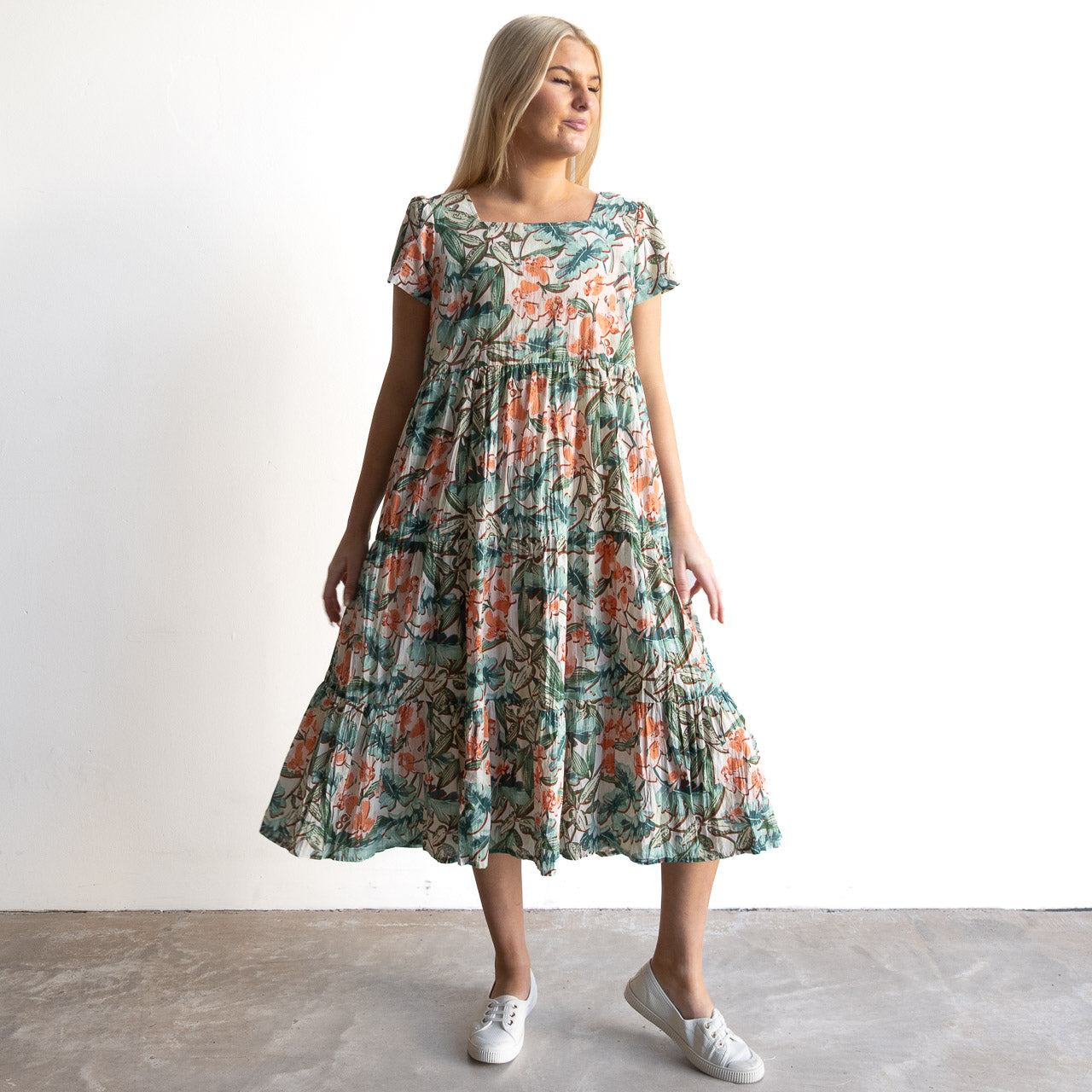 Destiny Tiered Midi Dress - St Michiel - 21841