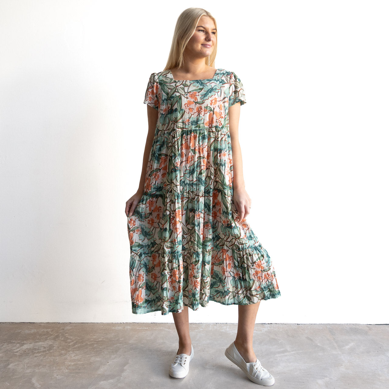 Destiny Tiered Midi Dress - St Michiel - 21841
