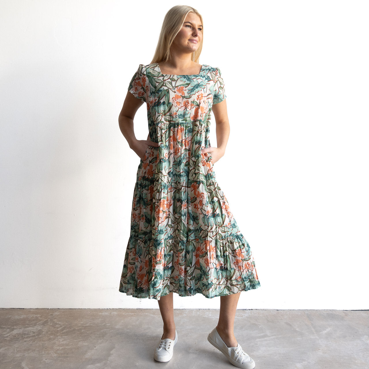 Destiny Tiered Midi Dress - St Michiel - 21841