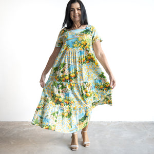 Destiny Tiered Midi Dress by Orientique Australia - Amalfi - 30184