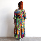 Drawstring Layer Maxi Dress - Bonnieux - 30256