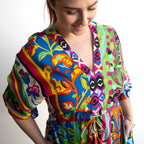 Drawstring Layer Maxi Dress - Bonnieux - 30256