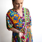 Drawstring Layer Maxi Dress - Bonnieux - 30256