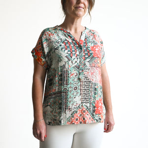 Drifter Short Sleeve Top by Orientique Australia - Ishigaki - 22974