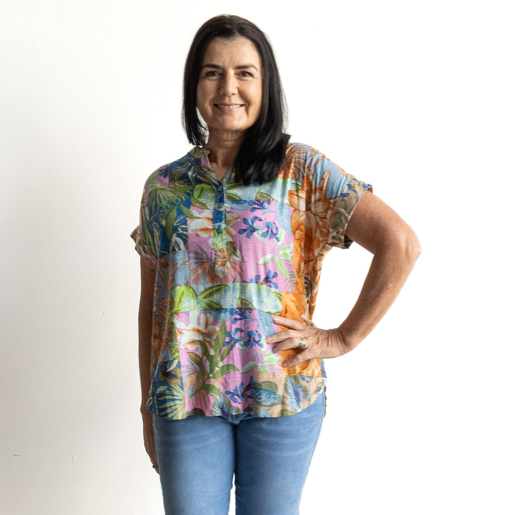 Drifter Short Sleeve Top by Orientique Australia - Miramar - 82215
