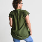 Easy Fit Cotton Cap Sleeve Tunic Top -  KOBOMO