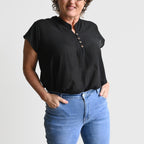 Easy Fit Cotton Cap Sleeve Tunic Top -  KOBOMO