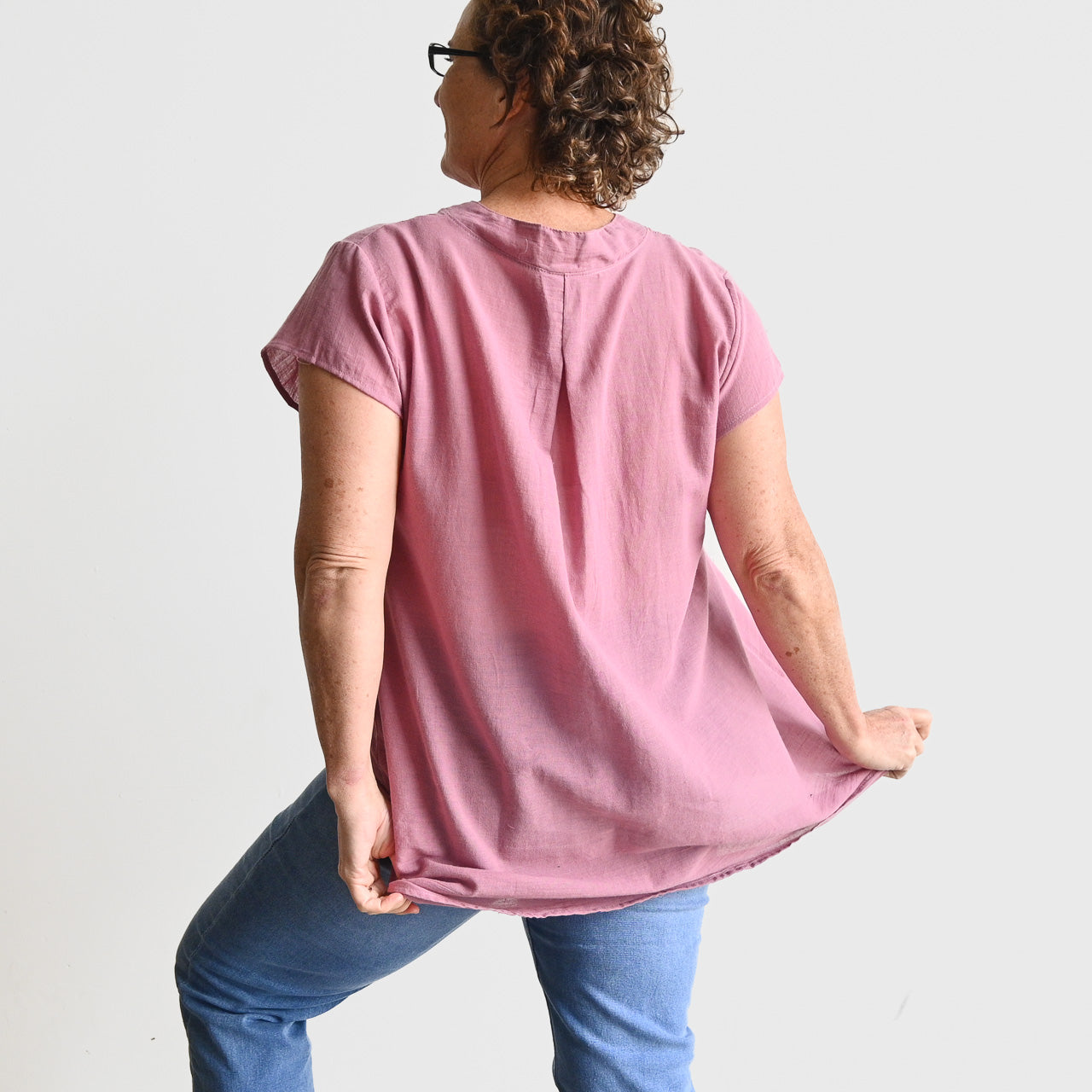 Easy Fit Cotton Cap Sleeve Tunic Top -  KOBOMO