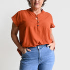 Easy Fit Cotton Cap Sleeve Tunic Top -  KOBOMO