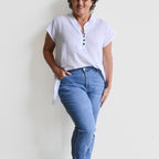 Easy Fit Cotton Cap Sleeve Tunic Top -  KOBOMO