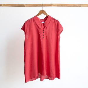 Easy Fit Cotton Cap Sleeve Tunic Top