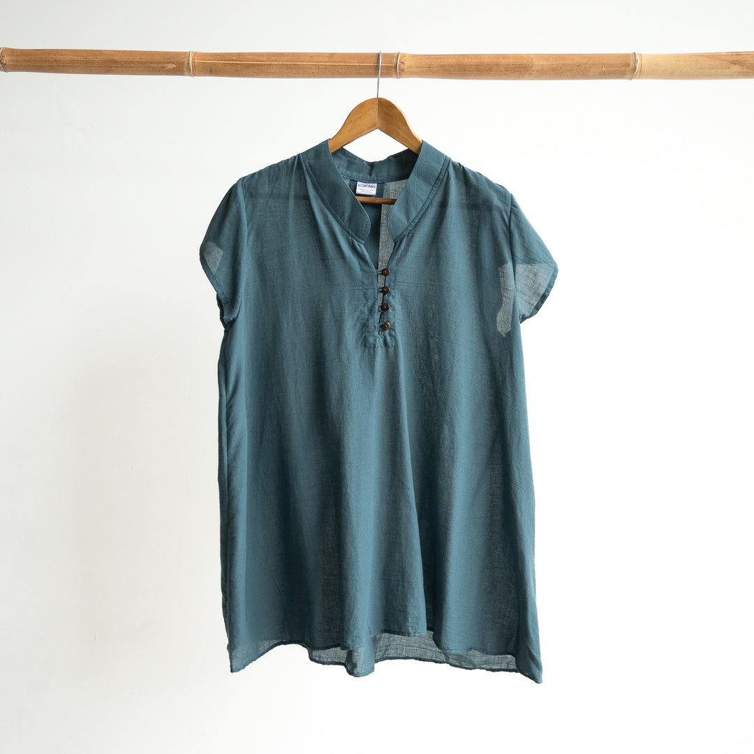 Easy Fit Cotton Cap Sleeve Tunic Top