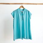 Easy Fit Cotton Cap Sleeve Tunic Top