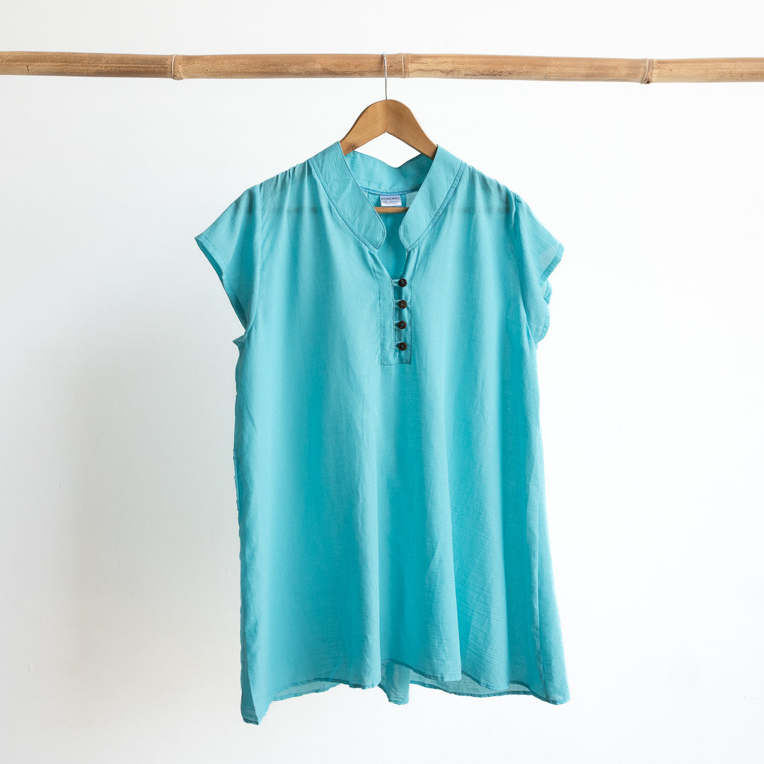 Easy Fit Cotton Cap Sleeve Tunic Top