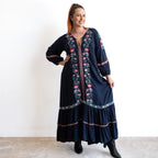 Embroidered Maxi Dress by Orientique - Ivanova - 91283