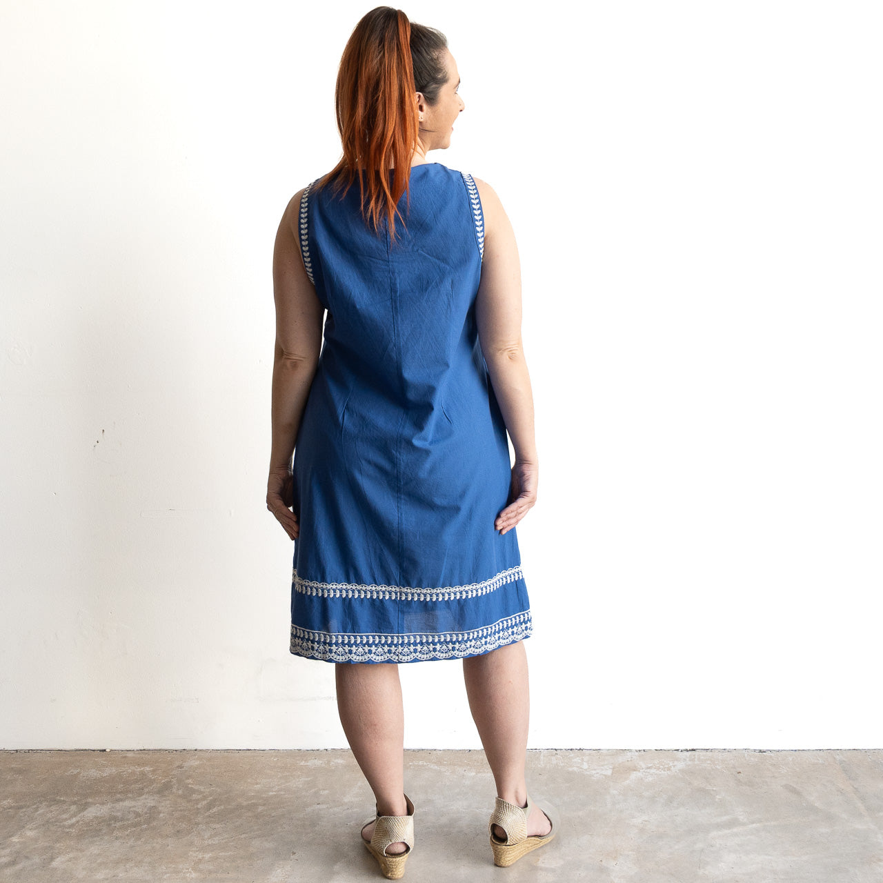 Embroidered Shift Dress by Orientique Australia - 30221