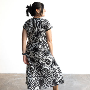 Empire Midi Shift Dress by Orientique Australia - Suriname Black - 40176