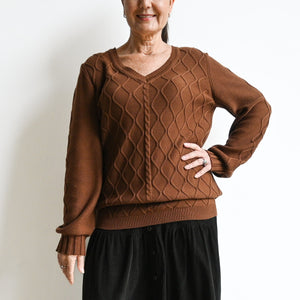 Fine Cable Knit Sweater by Orientique Australia - 1261