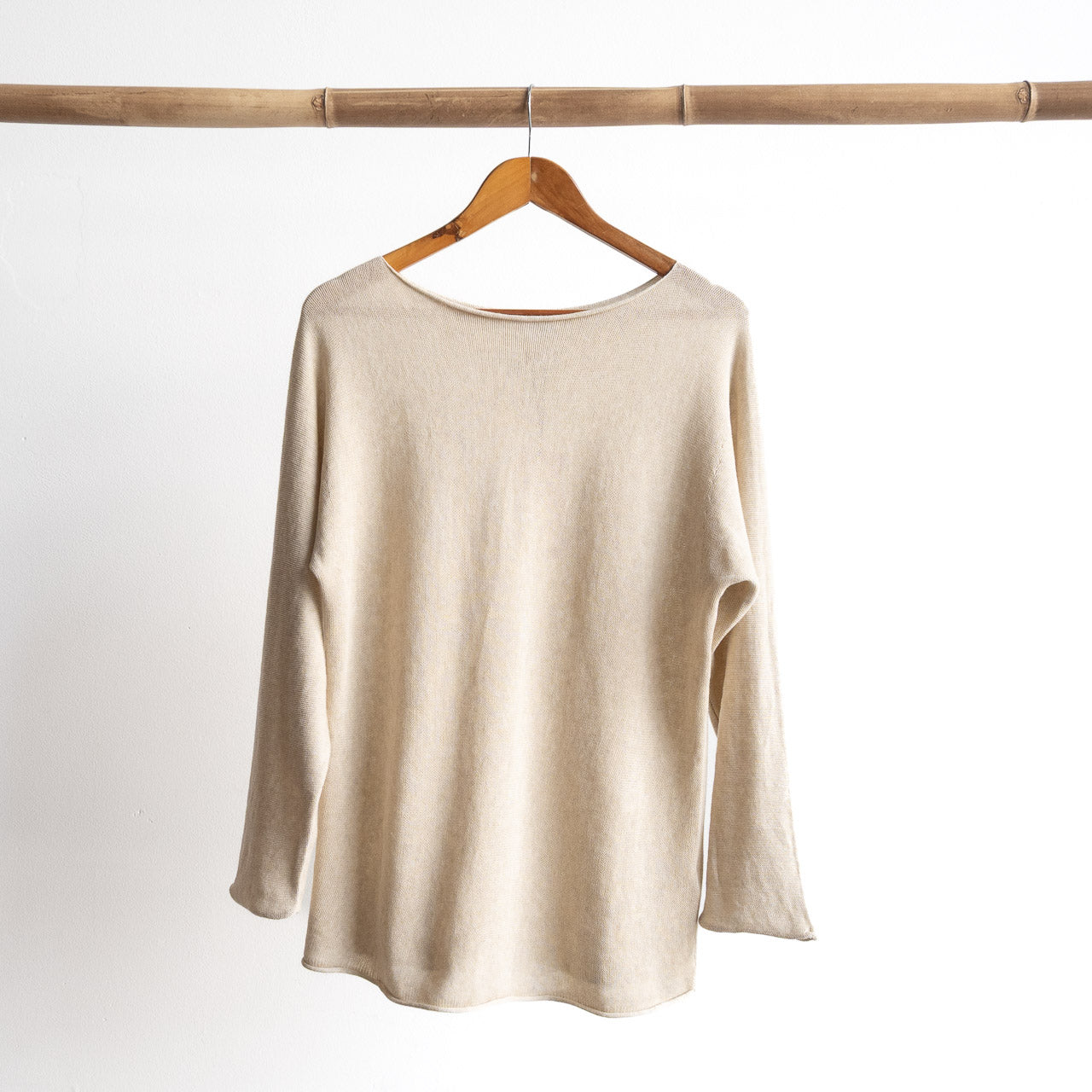 Fine Cotton Knit Long Sleeve Top by Orientique Australia - 1324