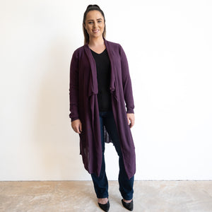 Fine Cotton Knit Waterfall Cardigan Wrap by Orientique Australia - 1293