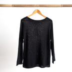 Fine Cotton Knit Long Sleeve Top by Orientique Australia - 1324