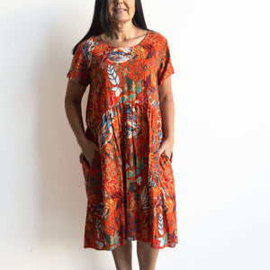 Flow Smock Dress by Orientique Australia - Serengeti - 91014