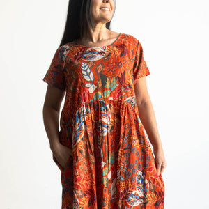 Flow Smock Dress by Orientique Australia - Serengeti - 91014