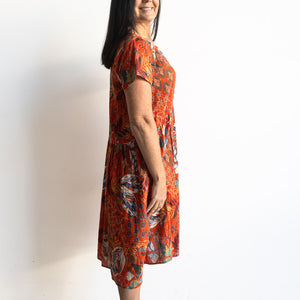 Flow Smock Dress by Orientique Australia - Serengeti - 91014