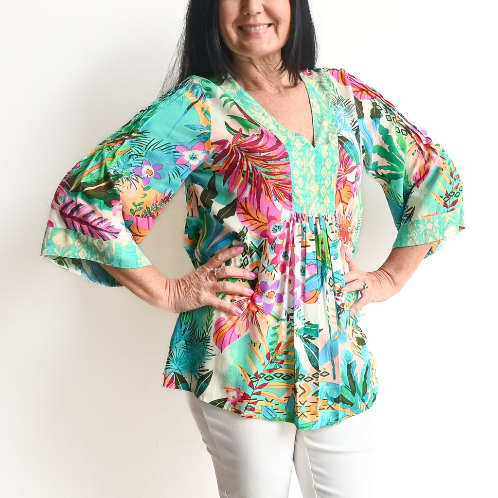 Folk Blouse by Orientique Australia - Hanalei - 9231