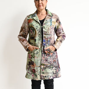 Gallery Coat Jacket by Orientique Australia - Pink Paris - 62657