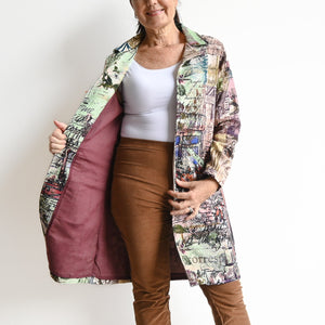 Gallery Coat Jacket by Orientique Australia - Pink Paris - 62657