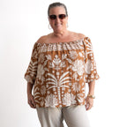 Gather Blouse - On & Off Shoulder - Hawaii