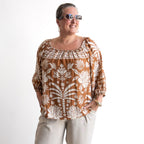 Gather Blouse - On & Off Shoulder - Hawaii