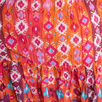 Gathered Cotton Maxi Dress - Persian Border