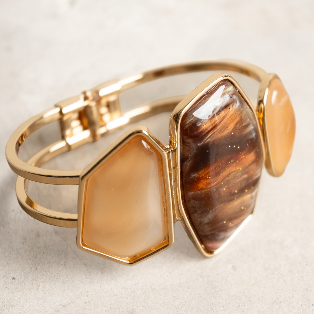 Geo Shapes Hinge Bangle