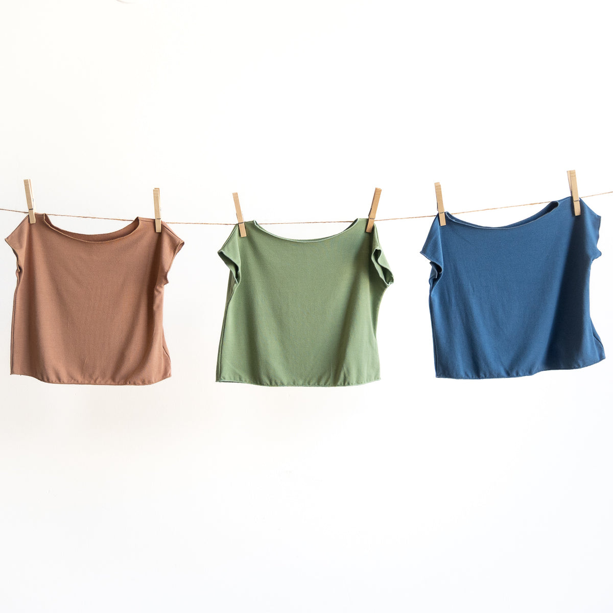 Girl's Square Cut T-shirt in Bamboo by KOBOMO Play - KOBOMO